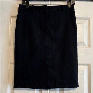 Theory Black Pinstripe Pencil Skirt